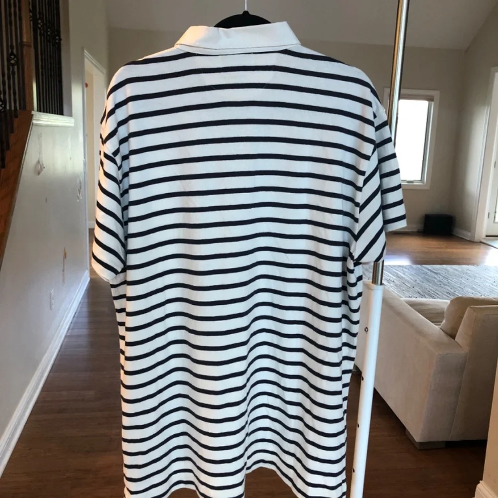 Ralph Lauren Polo Jeans Co Striped Polo Shirt XL Cotton Classic Black White